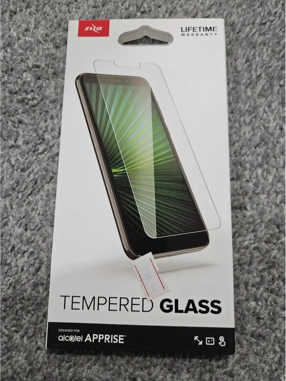 ZIZO Tempered Glass Screen Protector for Alcatel Apprise NEW
